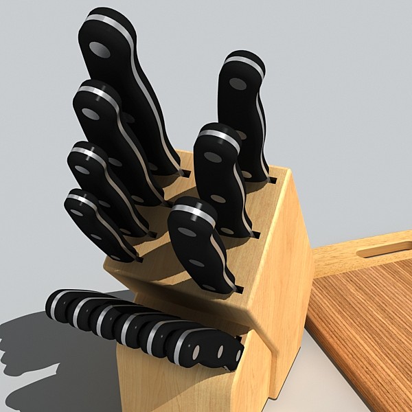 3d model cutlery set - cutlery set by monkeyodoom
